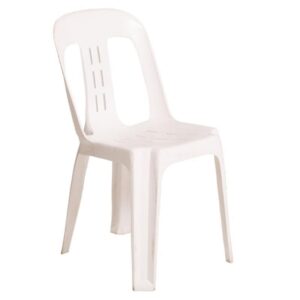 WHITE BISTRO STACKING CHAIR